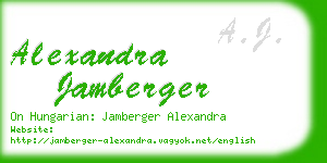 alexandra jamberger business card